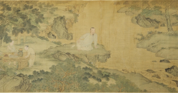 清吕学绢本设色《郎廷极茗情琴意图》卷局部.jpg